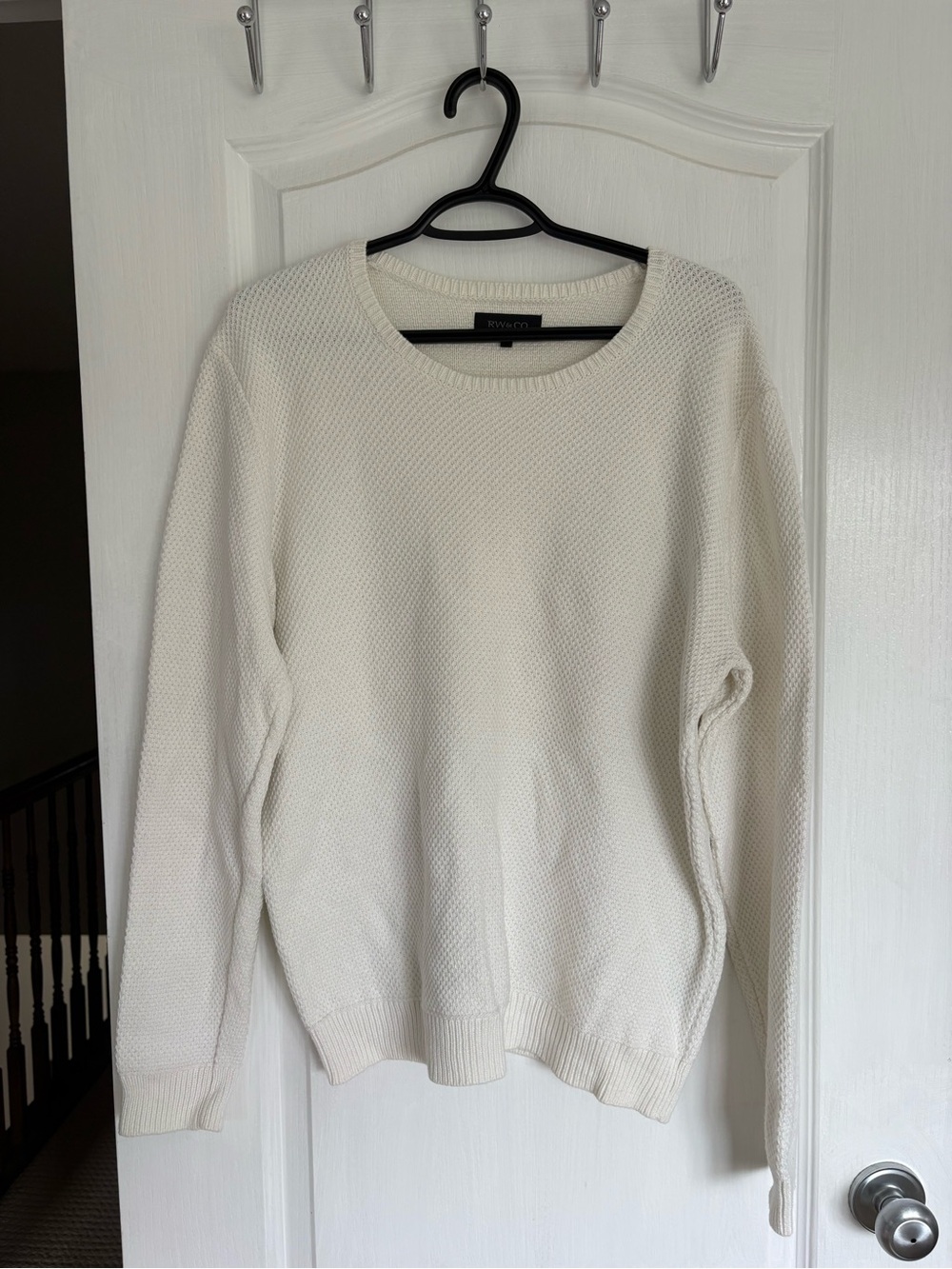 RW&CO. Men’s Cream Crewneck Sweater